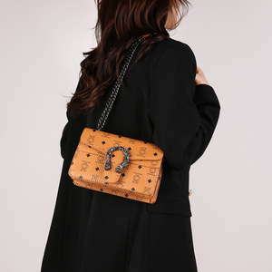 Vintage Wine Red <b>Small</b> Square Chain Women Crossbody Shoulder Bag Famous Logo Luxury Designer Daily <b>Handbag</b> - Product Image 4