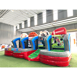 Prix d'usine Nouveau jeu <span class=keywords><strong>de</strong></span> tir gonflable 4 en 1 pour carnaval, avec zones <span class=keywords><strong>de</strong></span> sport <span class=keywords><strong>de</strong></span> baseball, basketball et football, à vendre - Product Image 1