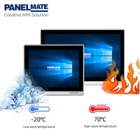 PC industriel embarqué avec écran tactile en verre trempé de 24 pouces FHD 1920x1080, processeur Intel Core i3/i5/i7, modèle HMI