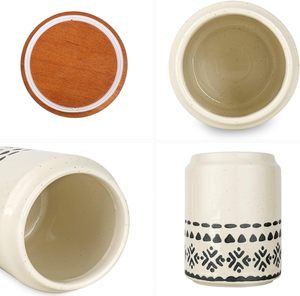 Barattolo in Ceramica per Alimenti, Contenitore in Porcellana per Caffè, <span class=keywords><strong>Zucchero</strong></span>, Tè <span class=keywords><strong>e</strong></span> Sale - Product Image 3