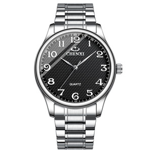 Relojes de Pareja para Negocios, Esfera con Números Grandes, Correa de Acero Inoxidable, Relojes de Cuarzo para Hombre y Mujer, Reloj de Pulsera Casual para Uso Diario - Product Image 1