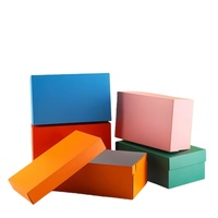 Boîtes de rangement pour chaussures en carton ondulé, matériaux recyclés, logo personnalisé en relief, grande taille, rouge et noir, emballage pour baskets