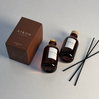 Diffuseur de parfum en bâtonnets aux huiles essentielles végétales naturelles, sans alcool, écologique et sûr, coffret cadeau de la marque AIKUN