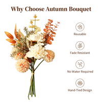 Dekorasi Meja Makan Pernikahan Pesta Pengantin, Bunga Plastik Dandelion Peony Hydrangea, Buket Bunga Buatan