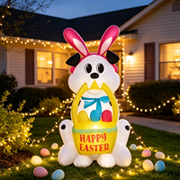 Vente en gros de gonflables : Fabrication sur mesure de Lapins de Pâques, Œufs et Carottes avec éclairage LED intégré