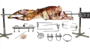 ถ่านแบบพกพาบาร์บีคิวหมูทั้งหมูแกะบาร์บีคิวสะอายคั่ว Rotisserie ชุดเตาไฟฟ้ากลางแจ้ง - Product Image 2