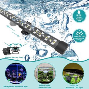 SEAOURA SR-629 수중 수족관 조명 풀 스펙트럼, 24시간 연속 자연주기 타이머, 어항 식물용 밝기 조절 가능 - Product Image 1