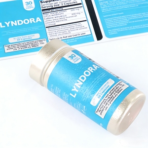 Autocollants personnalisés pour produits de santé et compléments nutritionnels avec logo de marque, dorure à chaud brillante pour la promotion - Product Image 1