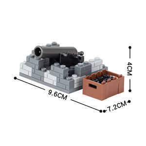 MOC5000 Accessori per Fortezza Medievale, Carro con Cannone, Catapulta, Serie Guerre Fai-da-Te, Blocchi da Costruzione per Bambini - Product Image 3