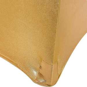Funda Elástica Gruesa para Silla de Comedor, Color Dorado Metálico, Personalizable, Reutilizable, para Hoteles, Banquetes y Bodas - Product Image 4