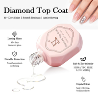 HS OEM ODM 15ml Top Coat Diamant Séchage Rapide Soak Off UV LED Longue Durée Vegan Vernis Gel pour Ongles Fournisseur