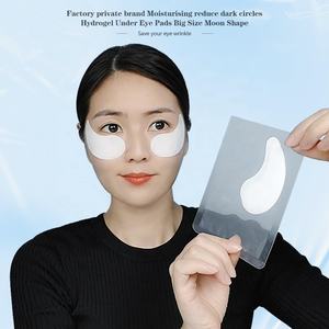 Patchs <span class=keywords><strong>pour</strong></span> <span class=keywords><strong>les</strong></span> <span class=keywords><strong>yeux</strong></span> en hydrogel d'algues de grande taille OEM, logo personnalisé, collagène végétalien, anti-rides, traitement des cernes, forme de lune, ODM - Product Image 6