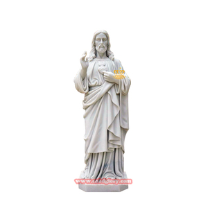 Escultura de Arte en Piedra de Mármol de Jesús de Tamaño Real, Diseño Moderno, para Decoración de Iglesia, Catedral, Exterior, Personalizada - Product Image 1