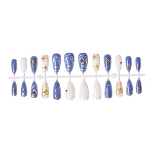 <span class=keywords><strong>Faux</strong></span> <span class=keywords><strong>ongles</strong></span> à porter, style européen et américain, très tendance, faits main, polyvalents, avec perles rose poudré, vente en gros - Product Image 5