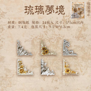 24 pièces/paquet autocollant bord Pack Inspiration Muse série Vintage Style <span class=keywords><strong>cent</strong></span> manuel vallée beauté cadre Photo bricolage - Product Image 6