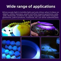 Mini lampe torche UV TiP LED en alliage d'aluminium, lumière ultraviolette 365nm, indice de protection IP66, pour la vérification de la qualité du jade et des bijoux