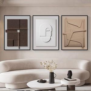 <span class=keywords><strong>Peinture</strong></span> murale de décoration de salon d'hôtel <span class=keywords><strong>peinture</strong></span> murale abstraite <span class=keywords><strong>peinture</strong></span> murale géométrique faite à la main 3d art mural sculpture sur <span class=keywords><strong>bois</strong></span> <span class=keywords><strong>peinture</strong></span> sur grès - Product Image 2