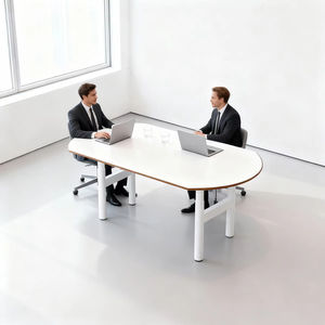 Mesa de Conferencia Eléctrica Moderna de Acero de Lujo GQK, Escritorio de Pie con Cuatro Patas y Altura Ajustable, para Oficina en Casa o Comedor - Product Image 5