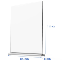 Présentoir de Table en Acrylique Double Face A4/A5 Personnalisé – Support de Menu Polyvalent, Porte-Cartes de Visite, Panneau Publicitaire