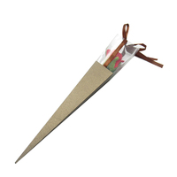 Boîte-cadeau de fleur pliable en PVC Boîte de papier d'emballage de fleur simple Matériau d'emballage transparent de bouquet