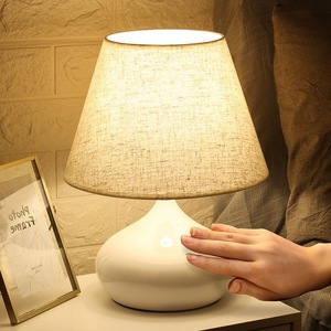 American Style Light Luxury Chinese Style <b>Table</b> Lamp with Sensor Remote Control Simple Creative Retro Hotel <b>Bedside</b> Lamp - Product Image 1
