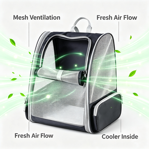 Breathable Mesh Pet <b>Backpack</b> Carrier Oxford Soft Sided Pet Travel <b>Backpack</b> for <b>Cats</b> Dogs Portable Outdoor Pet Carrier <b>Backpack</b> - Product Image 3