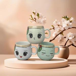 Tazza in Ceramica Dipinta a Mano con Design Moderno e Cartoni Animati, 300ml, Riutilizzabile per Regali Promozionali Aziendali - Product Image 1