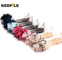 Sandales Décontractées d'Été pour Femmes à Talons Plats, Style Coréen, Motif Floral, Type Pêcheur, en Gelée, Bout Ouvert