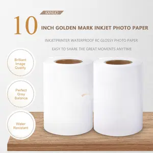 Golden Mark 10 inch 254mm 50m 240g Waterproof RC Glossy Inkjet Photo Paper for Fuji DL600 DL650 Noritsu D1005 Green Drylab