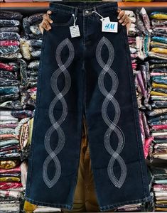 Nuovi Jeans Cargo da <span class=keywords><strong>Donna</strong></span> Traspiranti, Casual, con Ricami, Vestibilità Ampia, Gamba Dritta, <span class=keywords><strong>Pantaloni</strong></span> Lunghi in Denim, Jeans <span class=keywords><strong>Boyfriend</strong></span> all'Ingrosso - Product Image 6