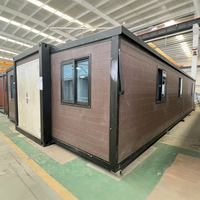 Maison conteneur pliable et extensible moderne de 40 pieds, design personnalisé, entièrement meublée, 2 chambres, maison préfabriquée modulaire