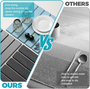 Extra grande 28 "Lx16" W plegable ecológico absorbente autosecado tierra <span class=keywords><strong>de</strong></span> diatomeas estera secador <span class=keywords><strong>de</strong></span> lavado <span class=keywords><strong>de</strong></span> platos - Product Image 5