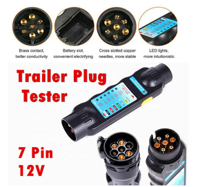 AUTAUFSTANGSCHLUSSTETTER SET 12 V <span class=keywords><strong>7</strong></span> PIN /13 PIN Abziehlicht Verkabelung Schaltung Stecker Steckschlüssel <span class=keywords><strong>Tester</strong></span> Anschlusswerkzeug für Autoanhänger - Product Image 4