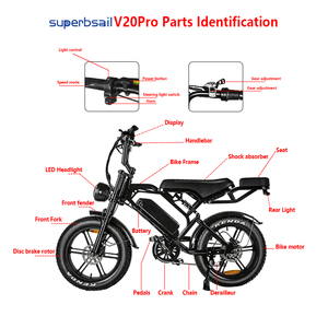 Superbsail V20 Xe đạp điện h6c đầy màu sắc <span class=keywords><strong>LCD</strong></span> Đồng hồ tốc độ hiển thị với USB UART cho xe đạp điện (5Pin) với mã & chuyển đổi - Product Image 6