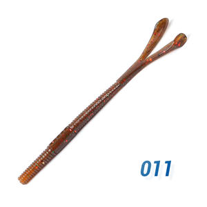 Noeby Bait 11cm/2,4g EE. UU. Señuelo de goma Worm <span class=keywords><strong>Twin</strong></span> Tail Soft Silicone Bass Pike Soft Dart Lure - Product Image 2