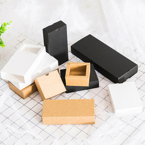 Custom Mini Recycled Kraft Cardboard Watch Sliding Drawer Gift Box with Embossed Logo UV Coating and Sponge Lining - Product Image 2