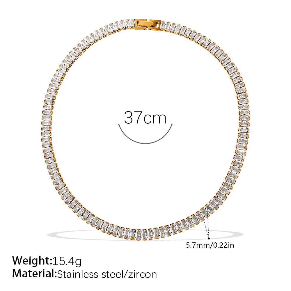 XL852WEG White Zircon Necklace