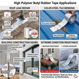 Cinta de Butilo de Aluminio Impermeable Profesional, Sellador de Goma para Reparación de Goteras en Techos, Sellado de Ventanas de Autocaravanas, Resistente a los Rayos UV, Venta al Por Mayor - Product Image 3