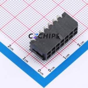 WAFER-MX3.0-14PWZ Wire-to-Board Pin Header Bent Lead Through Hole,P=3mm Connector 2x7P 3mm Right Angle Insert Micro-Fit (MX 3.0) - Product Image 1