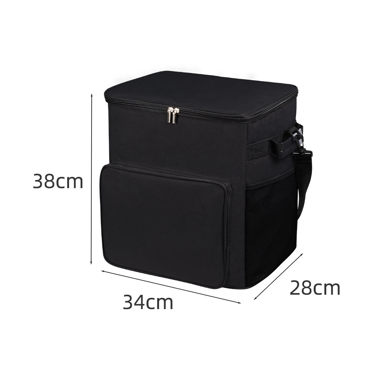 Black trolley-free cooler bag