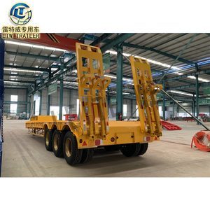 Nouveau 3 essieux transporter 60 tonnes 70 tonnes 100 tonnes machines de construction équipement lourd lowboy lowbed semi camion <span class=keywords><strong>remorque</strong></span> à vendre - Product Image 6