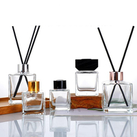 Vide clair brun noir givré 50ml 100ml 150ml 200ml bouteille d'arôme de parfum en verre bouteilles de diffuseur de roseau