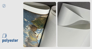 Tinta acuosa impermeable 320gsm poliéster venta al por mayor mate lienzo en blanco - Product Image 6