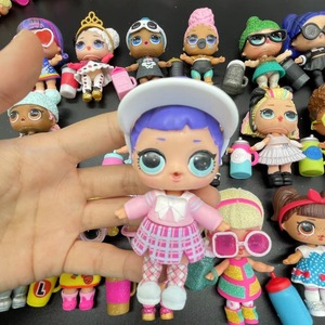 Glittery Girl <b>Doll</b> Set With Gold Head Plastic Toys For Role <b>Play</b> Fashion Accessories 144 Pieces PVC Packaging - Product Image 3