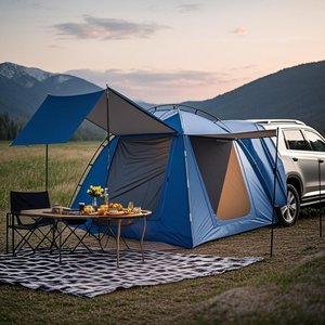 Tente de hayon SUV <span class=keywords><strong>6</strong></span> <span class=keywords><strong>personnes</strong></span> pour le <span class=keywords><strong>camping</strong></span> facile à installer Rainfly avec chariot arrière de voiture Tente SUV pratique pour <span class=keywords><strong>6</strong></span> <span class=keywords><strong>personnes</strong></span> - Product Image 5