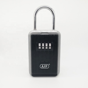 Coffre-fort mural AJF en alliage de zinc avec cadenas <span class=keywords><strong>à</strong></span> <span class=keywords><strong>code</strong></span> et anse, pour usage intérieur/extérieur, 124x83x41.5mm - Product Image 2