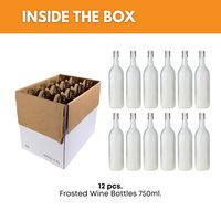 Bouteilles en verre à finition givrée élégantes avec forme plate et bouchon à vis pour étinceler la présentation du vin
