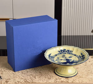 Plato de Frutas Redondo de Porcelana Clásico Retro de Estilo Italiano, Duradero, Ecológico y Personalizable para Bodas y Fiestas - Product Image 1