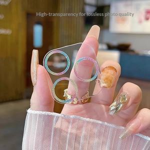 Protector de Cámara de Cobertura Total, Protector de Lente de Cámara de Vidrio Templado con Brillantina para iPhone 16 <span class=keywords><strong>Pro</strong></span> <span class=keywords><strong>Max</strong></span>, 16, 15 Plus, 14 <span class=keywords><strong>Pro</strong></span> - Product Image 3