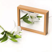 Lampe Jésus Vierge 4D LED avec cadre en bois, image lumineuse, veilleuse, message inspirant Esprit Saint, chrétienne, Noël, intérieur